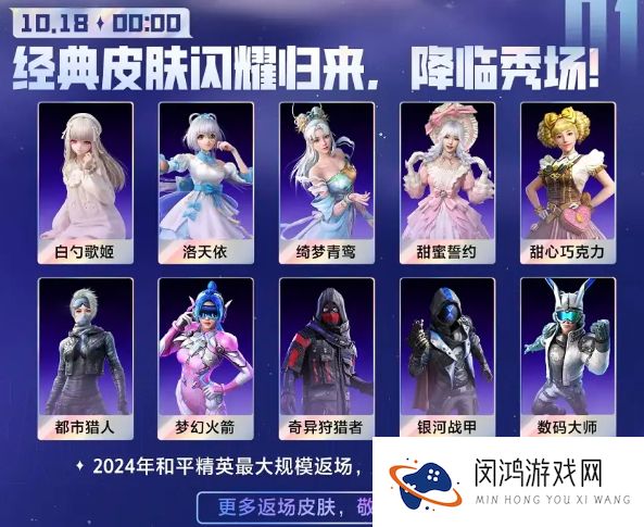 和平精英刺激之夜返场皮肤一览