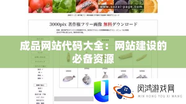 成品网站代码大全：网站建立的必备资本