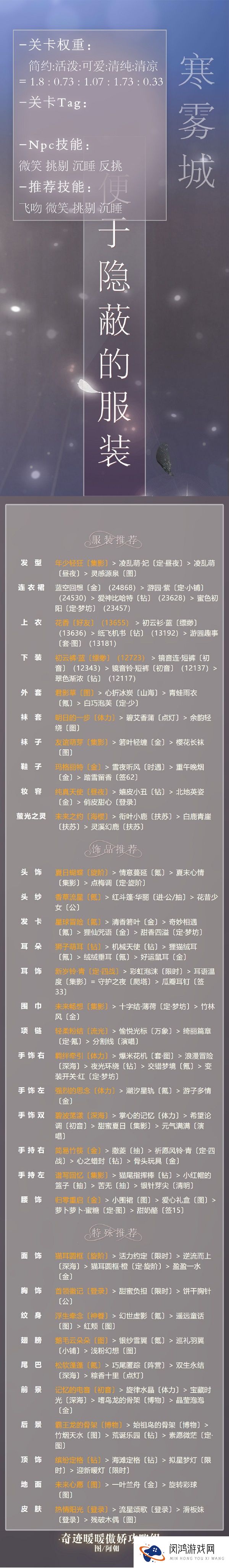 奇迹暖暖破晓之战暗夜决战搭配攻略