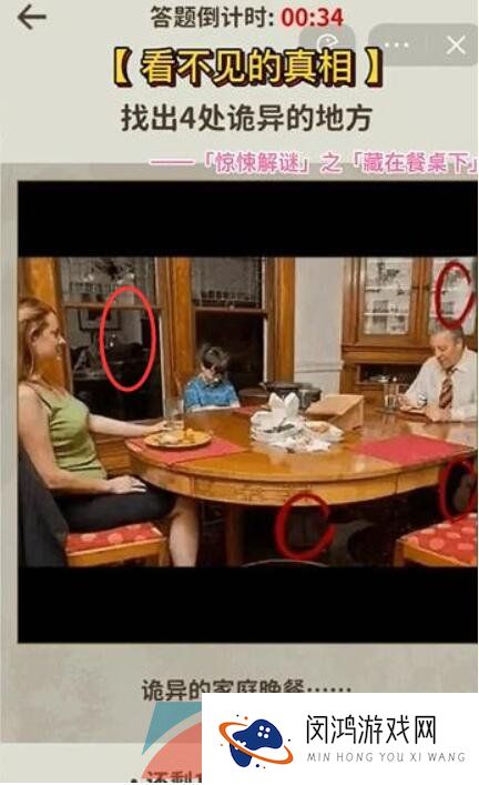 《看不见的真相》藏在餐桌下通关攻略